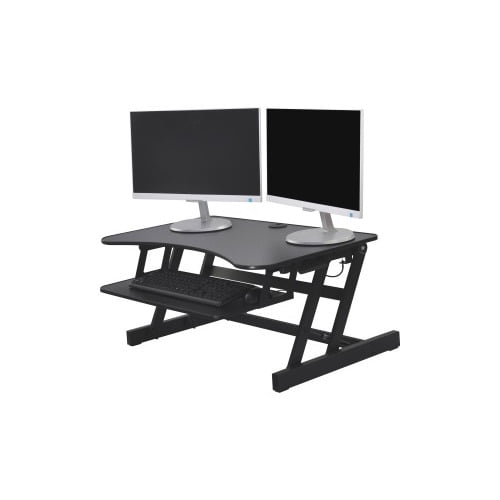 Lorell Adjustable Desk Riser Plus 40 lb Load Capacity 32" Width x 20.