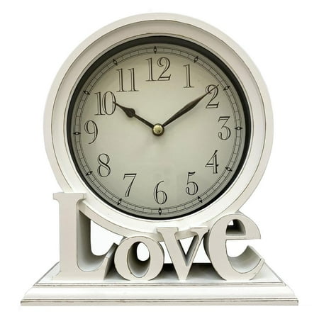 YIEMEEN Sophisticated Quiet Desk Clock Retro Love Letter Mantels Clock for Home Decoration and Accurate Timekeeping