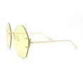 thumbnail image 3 of Womens Oversized Metal Frame Rimless Butterfly Glam Sunglasses Gold - Yellow, 3 of 4