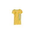 thumbnail image 1 of Aeropostale Vertical Nyc 87 playera adornada con cuello en V para mujer, amarillo, XS Aeropostale Camiseta adornada, 1 of 1