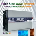 thumbnail image 2 of Inverter Pure Wave Current 4000W/5000W/6000W/8000W (peak Value) Transformer DC 12V/24V/48V/60V To AC Sine Wave Inverter Automobile, Household Automobile ,Fast and Efficient, 2 of 7