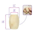thumbnail image 3 of Craft County Wooden Oval Beads - Multiple Pack Options Available - 3/4-Inch Diameter - Natural Wood - Perfect for Crafts, Macrame, Home Decor, 3 of 5