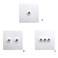 thumbnail image 2 of Maoww Switch Wall Button Socket Lever Toggle Control White Improvement Antique Household Brass Light Panel Accessory Supply Connector 3, 2 of 8