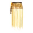 thumbnail image 3 of Haitryli Womens Belly Dance Skirt Fringed Hip Scarf Colorful Waistband Tiered Sequin Tassel Waist Chain Gold One Size, 3 of 7