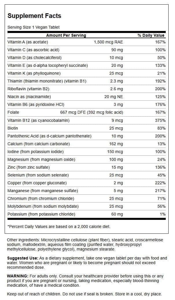 Swanson Century Formula Multivitamin without Iron 130 Tabs (2 Pack)