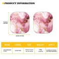 thumbnail image 3 of FOR U DESIGNS Pink Marble Print Car Sun Shade 2 Packs Foldable Windshield Sunshade for Car SUV Truck Universal Auto Accessories Keep Vehicle Cool Glare Max UV Rays, 3 of 5