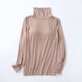 thumbnail image 6 of SXCXLSA Women's Long Sleeve Turtleneck Tank Tops with Built in Bras Slim Fit Padded Undershirt Lightweight Casual Layering T-Shirt Seamless Winter Warm Base Layer No Wire Bra Top, 6 of 6