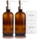 thumbnail image 1 of Dispensador de jabón Vine Creations, vidrio ámbar, 480 ml, paquete de 2, 1 of 6