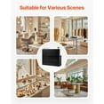 thumbnail image 6 of Reception Desk, 55-Inch L-Shaped Front Counter Table with Drawer Keyboard Tray & Storage Cabinet, Ideal for Checkout, Lobby, Beauty Salon, and Office Use, Black, 6 of 11