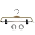 thumbnail image 3 of INTERNATIONAL HANGER Laminate Natural Wood Combo Hanger for Tops or Bottoms, 100 Pack, 3 of 3