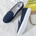 thumbnail image 5 of iOPQO Women's casual shoes Women's Ladies Fashion Casual Versatile Comfortable Canvas Flat Casual Shoes Fashion Casual Versatile Dark blue 42, 5 of 9