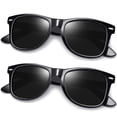 thumbnail image 1 of Gafas de sol Joopin Square Polarized UV400 de color negro brillante (paquete de 2), 1 of 5