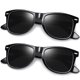 thumbnail image 1 of Gafas de sol Joopin Square Polarized UV400 de color negro brillante (paquete de 2), 1 of 5