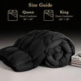 thumbnail image 7 of SONORO KATE Pinch Pleat Feather Down Comforter Queen Size, High Fill Power Soft Duvet Insert with Corner Tabs, All Season Bedding Comforter (90"x90", Black), 7 of 7
