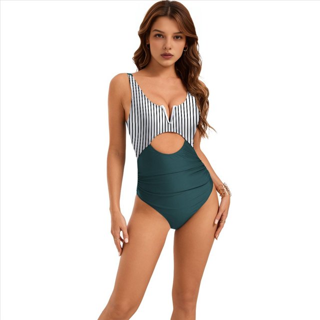 Trajes de Baño de una Pieza para Mujer Rayas XXL