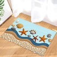 thumbnail image 2 of SPXUBZ Beach Waves Shells Starfish Sand Non Slip Kitchen Mats Bathroom Rugs Floor Mats for Floor 28.4W x 20.5H inch, 2 of 5