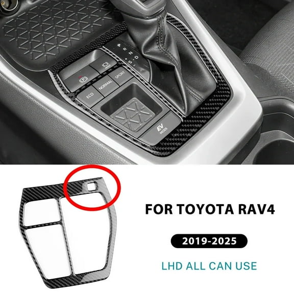 For Toyota RAV4 XA50 2019 2020 2021 2022 2023 2024 2025 LHD RHD Car Gear Shift Panel Accessories Real Soft Carbon Fiber Sticker.