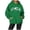 Green, variant on NinXxx Women's Letter Printed Round Neck Pullover Long Sleeve Hoodie Green S