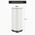 thumbnail image 3 of YUSAZENS 8 Gallon Round Trash Can, Stainless Steel Garbage Can with Soft-Close Lid and Removable Inner Bucket, 3 of 8