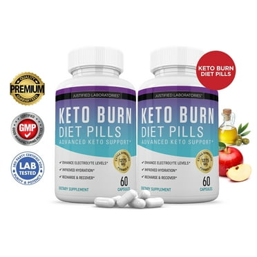 (2 Pack) Keto Burn Diet Pills Includes Apple Cider Vinegar goBHB Exogenous Ketones Advanced Ketogenic Supplement Ketosis Support for Men Women 120 Capsules