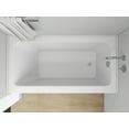 thumbnail image 3 of Vanity Art Acrylic Alcove Bathtub with 3 Side Tiling Flange, 60 x 32 inches Slip Resistant Surface 118-Degree Backrest Shower Tub, Reinforced Fiberglass Right Drain Soaking Tub, 3 of 8