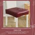 thumbnail image 4 of Shisuyan Housse de Chaise Facile à Nettoyer Cuir Pu Rouge Foncé 1Ensemble 17.7X17.7X4.7In, 4 of 9