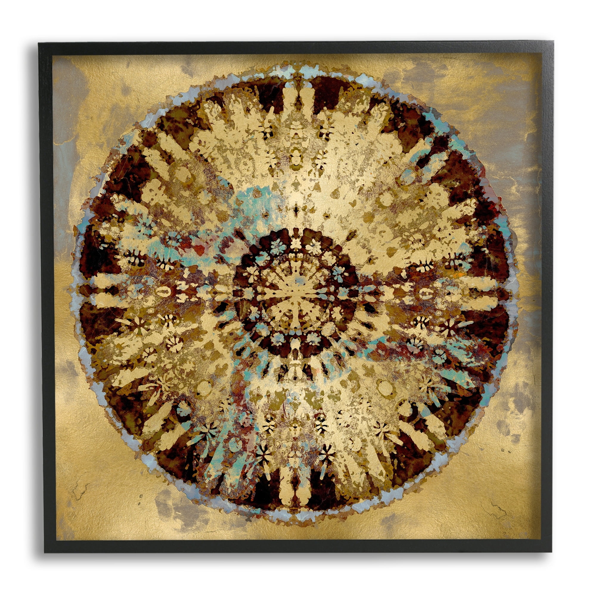 Stupell Industries Circular Shape Abstraction Modern Rust Pattern Industrial Painting, 17 x 17,Design by Ellie Roberts
