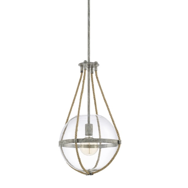 Capital Lighting 327413MS Beaufort - 13.25 Inch 1 Light Pendant - in Transitional Style - 13.25 high by 72.75 Wide, Mystic Sand Finish with Clear Glass
