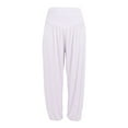 thumbnail image 2 of Cyglowse Harem Pants Women Modal Cotton Soft Yoga Pants for Sports Dance,Boho Plus Size Beach Pants Summer Baggy Joggers White XL, 2 of 3