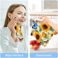 thumbnail image 7 of Coolnut Sunflowers Butterfly Washcloths, Soft and Absorbent Cotton Towel, 4 Pack 12 X 12 Inches Premium Quick Dry Face Towel Wash cloth, 7 of 7