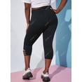 thumbnail image 4 of Leggings de cultivo de recorte adornado de cadena más grande Rosegal Leggings de talla grande, 4 of 5
