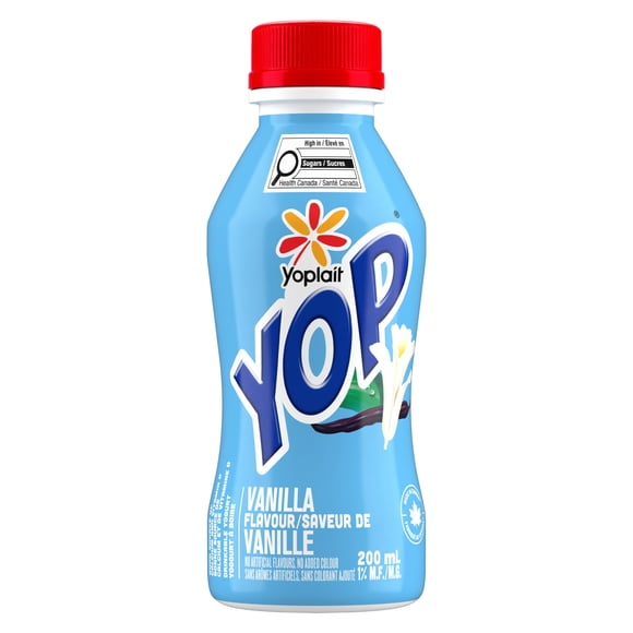 Yoplait Yop 1 % Yogourt à Boire, Vanille, Collations pour enfants, 200ml