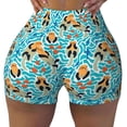 thumbnail image 2 of Fuzoiu Lovely Sea Otters Print Women's Workout Shorts,Workout Biker Shorts Women,Exercise Fitness Shorts,Scrunch Short, Athletic Shorts for Gym Yoga Running Sport Active-Medium, 2 of 8