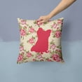 thumbnail image 2 of Chihuahua Shabby Chic Yellow Roses Fabric Decorative Pillow, 2 of 4