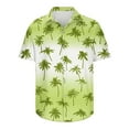 thumbnail image 4 of Blusa y camisa de manga corta con cuello vuelto Camisa casual para hombre Camisa de bolos vintage de manga corta Camisas de verano de playa cubana Camisa con botones Blusa para hombre Poliéster, 4 of 5