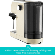 CASABREWS 3700 Essential Espresso Machine, 20 Bar Coffee Maker with PID Temperature Control, Pre-Infusion, Steam Wand & Stainless Steel Design, Cream.
