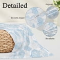 thumbnail image 3 of Ocean Shell Throw Pillow Covers, Summer Coastal Seashells Texture Light Blue Soft Breathable Pillow Cases with Zipper for Sleeping, Long Body Pillowcases for Couch Bed Sofa Chair 20x60 Inches, 3 of 9