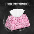 thumbnail image 6 of Lsque Breast Cancer Ribbons Awareness Printed Long Tissue Box Cover Holder, Facial Paper Organizer Dispenser,Triangle with Bottom Belt, PVC Leather Decorative Organizer, 6 of 9