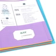 thumbnail image 3 of Plastic 3 Hole Punch Folders with 2 Pockets, 3 Hole Punched Folders with Pockets, Plastic Pocket Folders with Business Card Slot for 3 Ring Binder, Fits Letter Size Sheets Paper,1Pc(Green,11.4x9.4"), 3 of 8