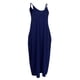 thumbnail image 1 of Vestido maxi Sunnimix sin Mangas cuello en V con bolsillos Azul S M, 1 of 8