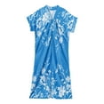 thumbnail image 4 of CATALOG CLASSICS Womens Muumuu House Dress Lounger Short Sleeve with Pocket 50" - Azure - Medium, 4 of 4