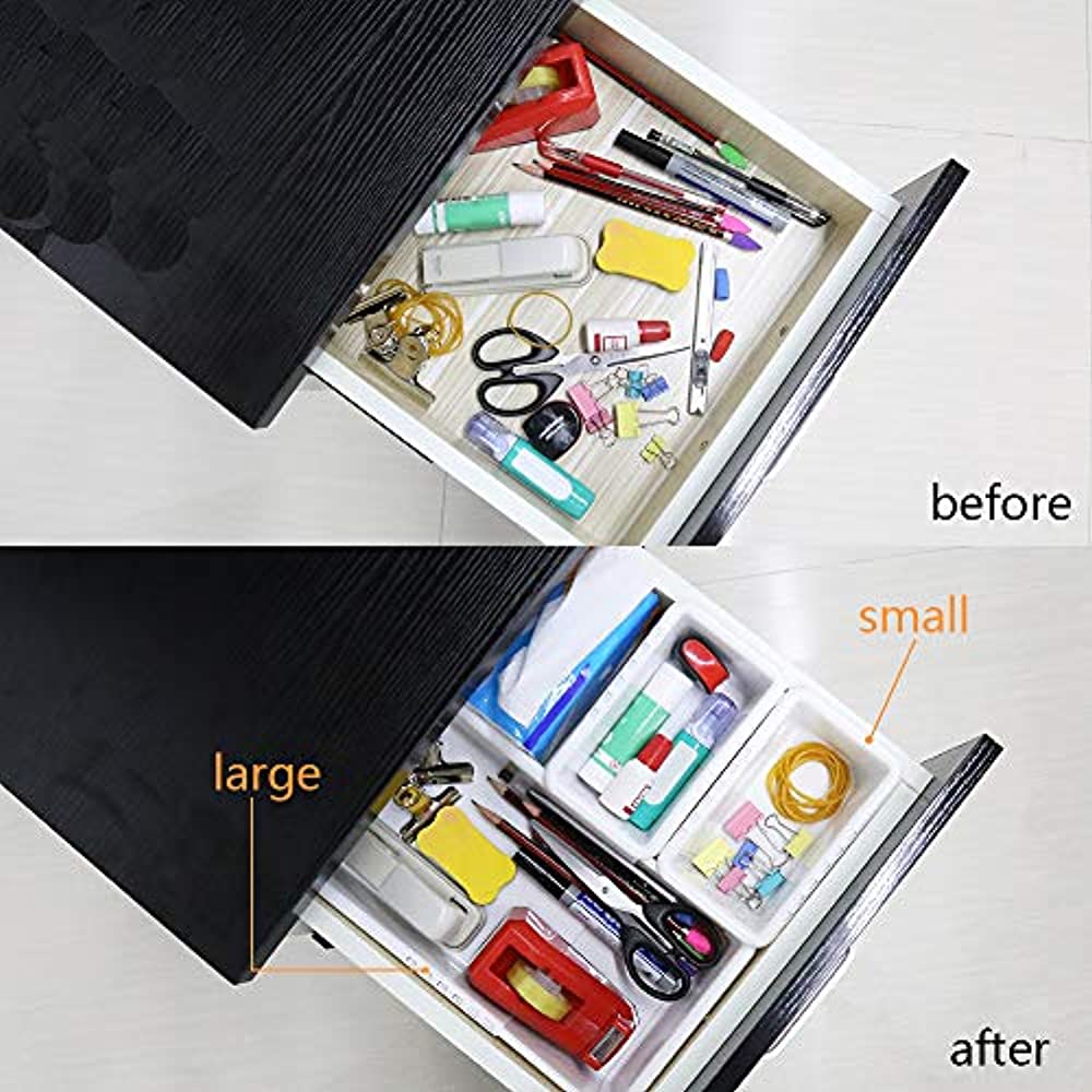 Mebbay Expandable Plastic Drawer Organizer – All About Tidy