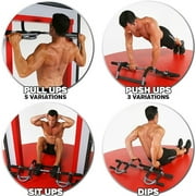 Iron Gym Doorway Pull Up Bar, Strength Training Pull-up Door Frame Bars, Total Upper Body Workout Bar for Doorway, Chin Up Bar, Fitness Exercise for Home