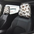 thumbnail image 2 of Uemuo Cow Printed 2 PCS Car All-Inclusive Headrest Cover, Headrest Protector, Soft Elastic Breathable Seat Headrest Anti-Dirty Cover Headrest Cover Protector, 2 of 6