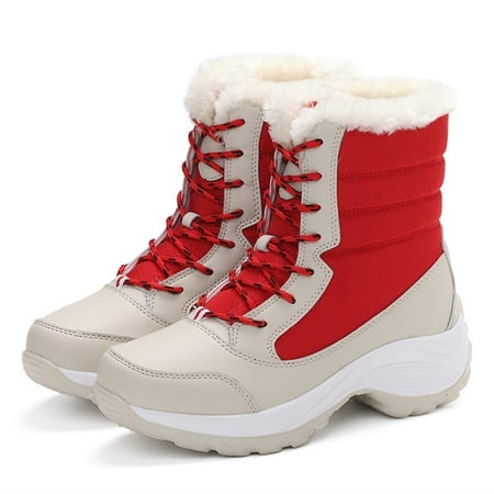 

2022 Women Snow Boots Waterproof Non-slip Designer Female Ankle Boots Platform Keep Warm Fur Ladies Winter Shoes Free Shipping