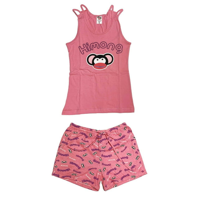 Pijama para Mujer Set de Camiseta Rosa y Short Rosa Tatys Fashion 8813
