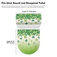 thumbnail image 6 of HELLHERO Clover Keep Dust Stain Polyester Toilet Cover Set Fits All Toilet Shapes Comfortable and Practical Toilet Lid Dust Cover Set Stretch for Bathroom Supplies, 6 of 6