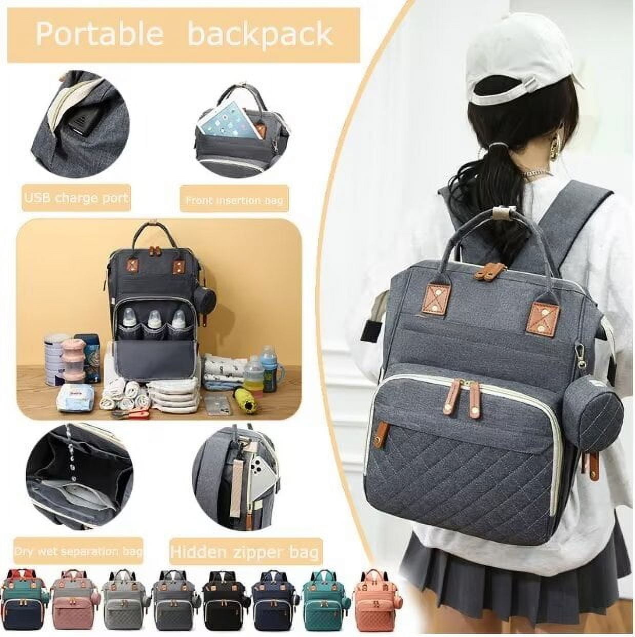 Laptop Backpack for Women, Fashion Travel Work Commuter Backpack Purse with USB Port, Lightweight Casual Daypacks, Nurse Teacher College Computer Bag, Fit ." Laptop
