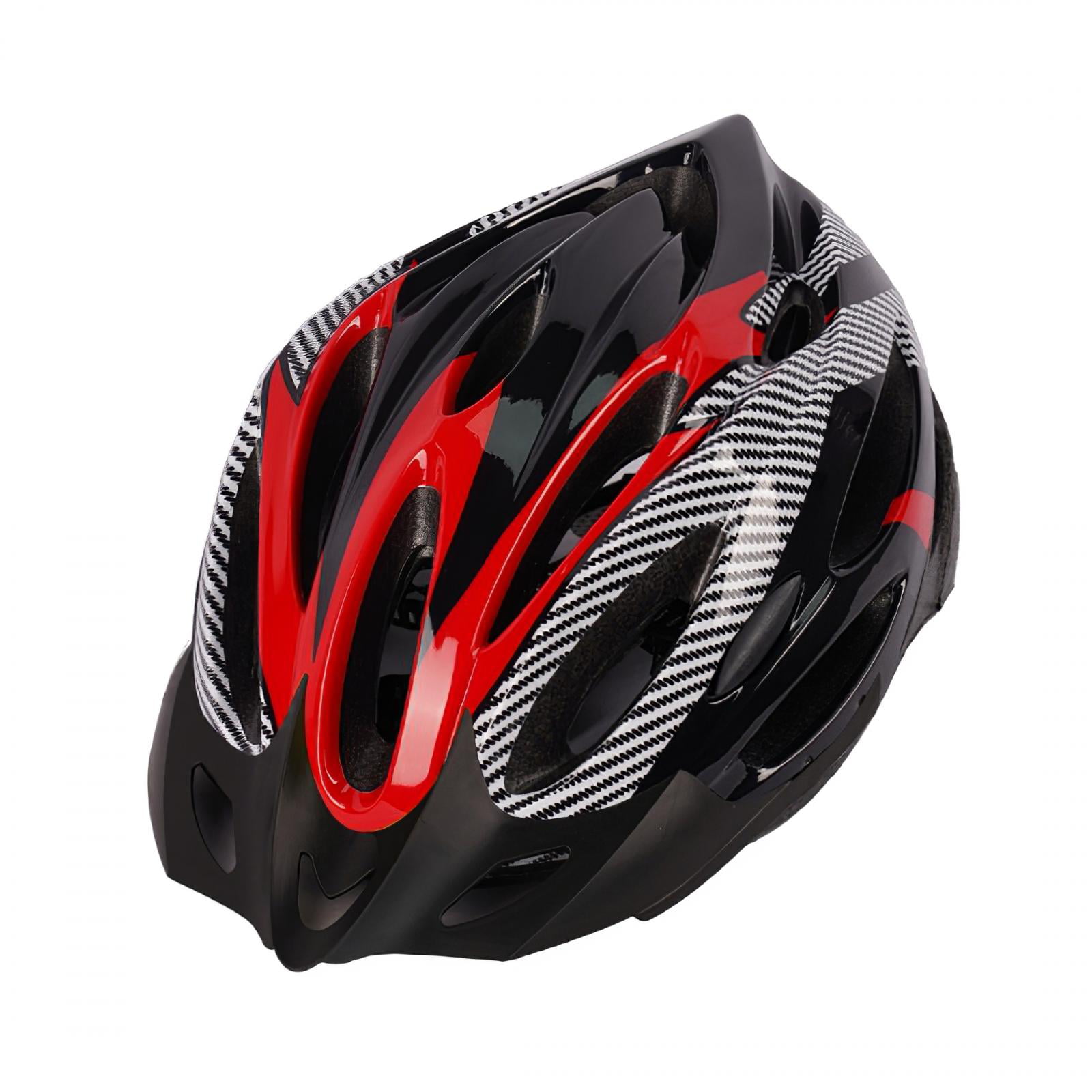 Cycling Bicycle Adult Mens Bike Adjustable Carbon Helmet With Visor Mountain red 