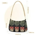 thumbnail image 3 of FORMRS Womens Shoulder Bag with Chain Strap Clutch Purse Cute Tote Handbag, Beige Striped Trees, 3 of 7